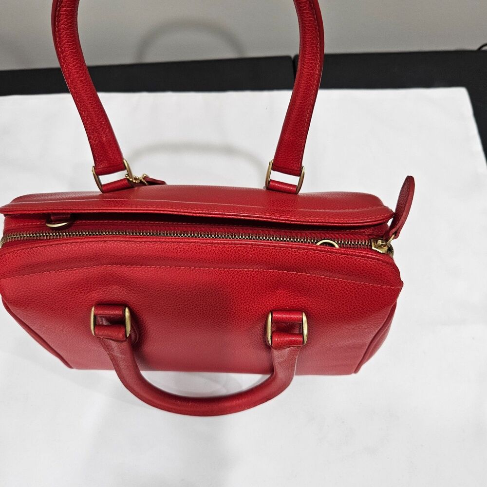 Vintage Coach Madison Sutton Satchel Crossbody Bag 4410 Scarlet Red Italy - Picture 9 of 16